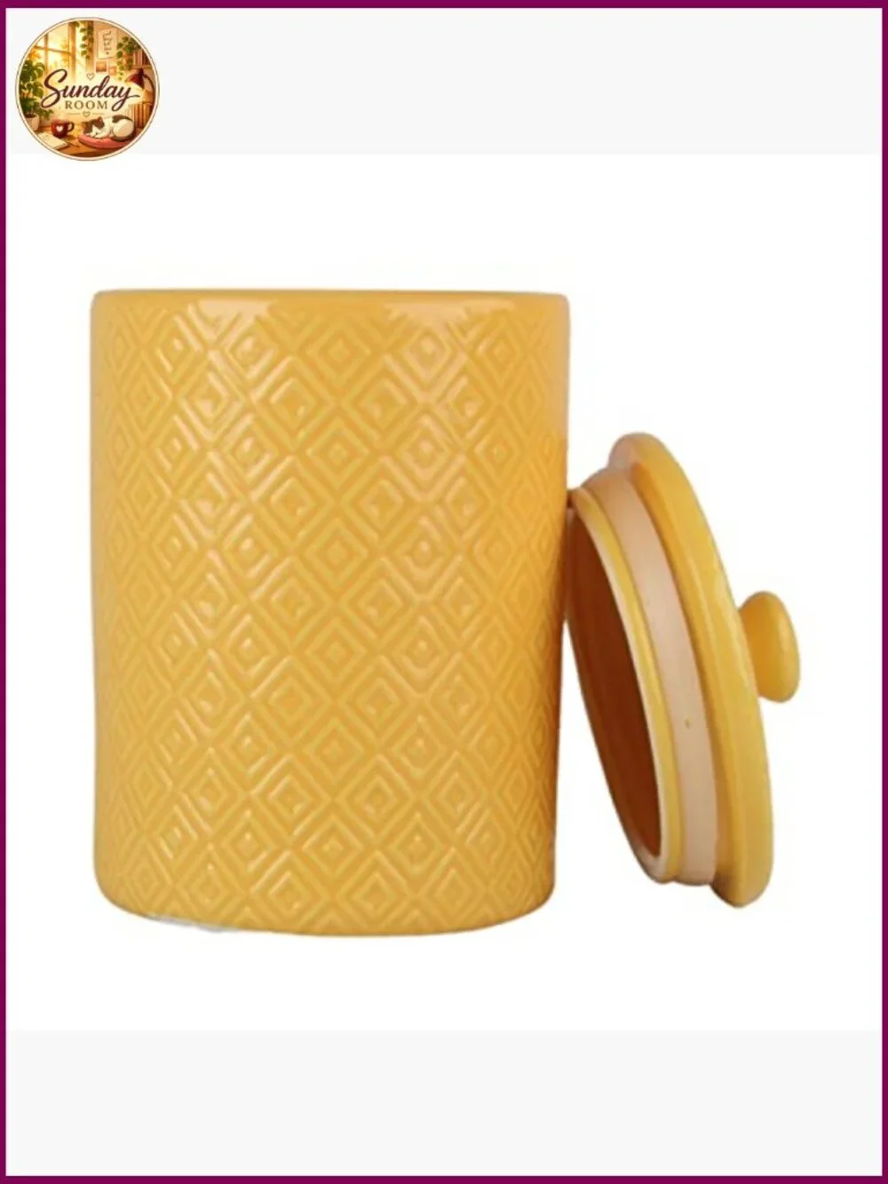 Ceramic Kitchen Canister Set of 3 - Airtight, Hand Wash, Countertop Food Storage